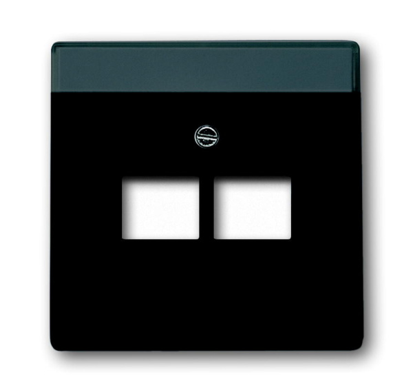 ABB BJE Solo/Future Черный бархат Накладка 2-ой ТЛФ и комп розетки наклонной (мех214/15/17) 2CKA001710A3911