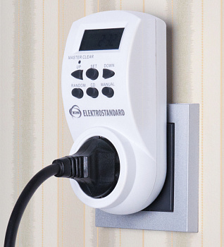 Elektrostandard TMH-E-4 16A x1 IP20 / Розетка-таймер электронная Белый a026137