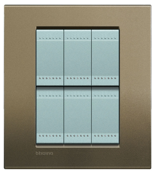 Купить BT LL Коричневый шелк Рамка прямоугольная, 3+3 мод LNA4826SQ