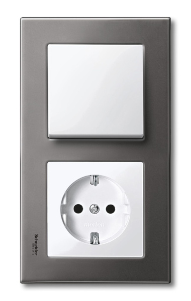 Купить SE Merten SM M-Elegance Серый родий Рамка 2-ая MTN403214