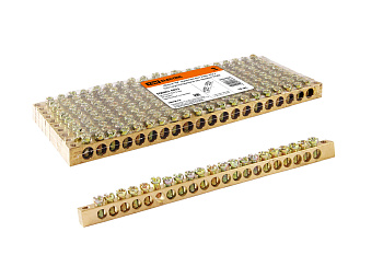 TDM Шина "N" нулевая 8x12мм 20/2 (20 групп/крепеж по краям) SQ0801-0073