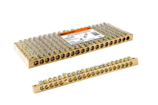 TDM Шина "N" нулевая 8x12мм 20/2 (20 групп/крепеж по краям) SQ0801-0073