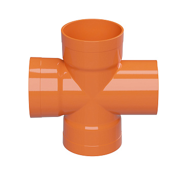 DKC Крестообразное соед. для двустенных труб, 90 град., полипропилен, д.200мм