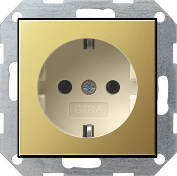 Gira Розетка с з/к без "лапок" для крепления 0466614