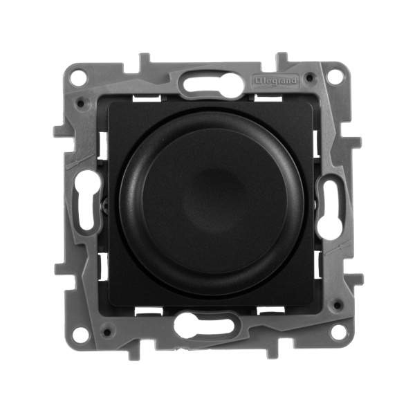 Купить Legrand Etika Антрацит Светорегулятор поворотный, 300Вт, без нейтрали 672619