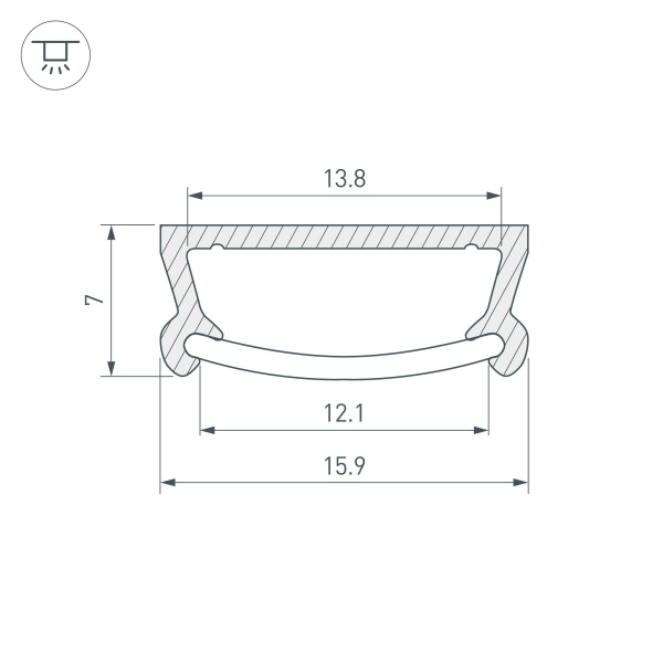 Купить Arlight Профиль TM-2000 (CT) ANOD (Алюминий) 017796