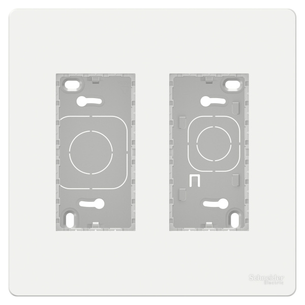 Купить SE Unica System+ Бел Блок открытой установки 2х2 NU122418