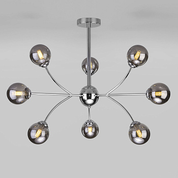 Eurosvet Потолочная люстра со стеклянными плафонами 30179 хром a057445