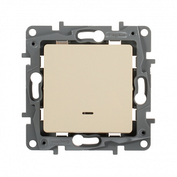 Legrand Etika Слоновая кость Выключатель 1-клавишный с подсветкой, 10А, Винтовые клеммы 672303