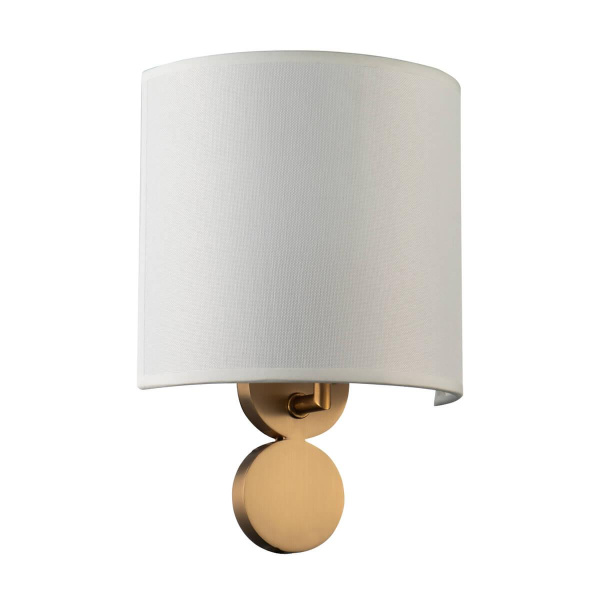 Купить Favourite 2624-1W настенный светильник Каркас цвета латунь, плафон из белого шелка