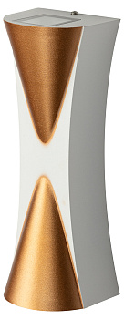 ЭРА Декоративная подсветка ЭРА WL43 WH+GD светодиодная 6Вт 3500К белый/золото IP54 для интерьера, фасадов зданий