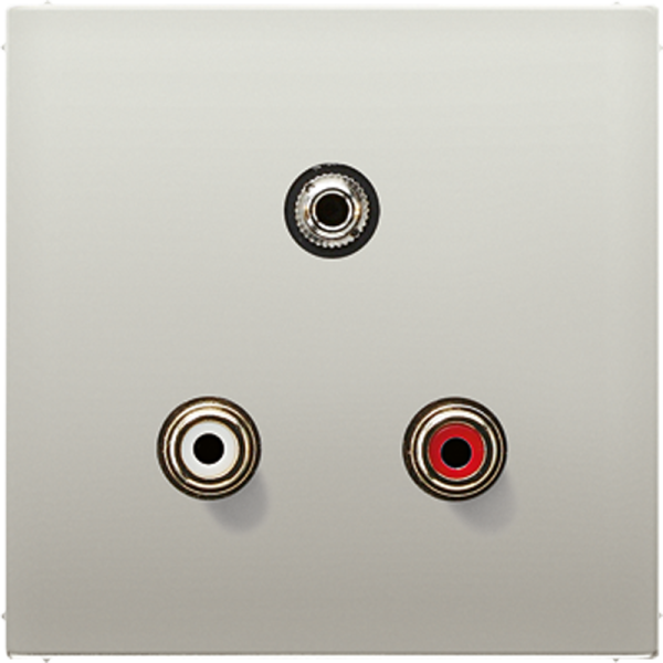 JUNG LS 990 Edelstahl Аудио Разъем (RCA) / Stereo Jack (TRS 3.5 mm) MAES1011