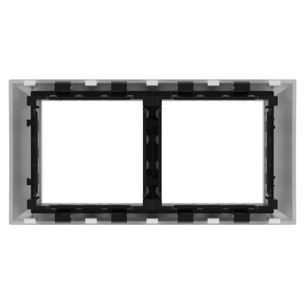 Купить DKC Рамка-суппорт "Avanti" для "In-liner Front",  серебристый металлик, 4модуля