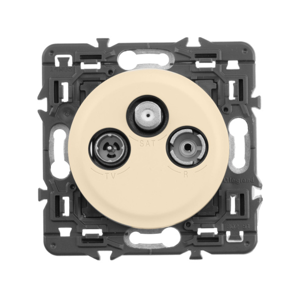 Купить Legrand Celiane Мех TV-FM-SAT розетка единственная 2 мод 067388