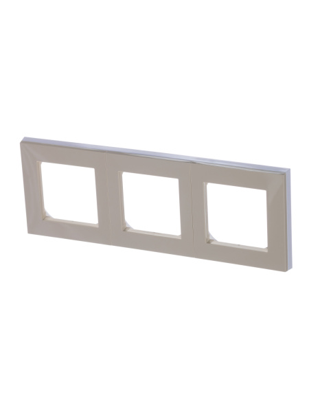 ABB EPJ Levit слоновая кость / белый Рамка 3 поста 2CHH015030A6017