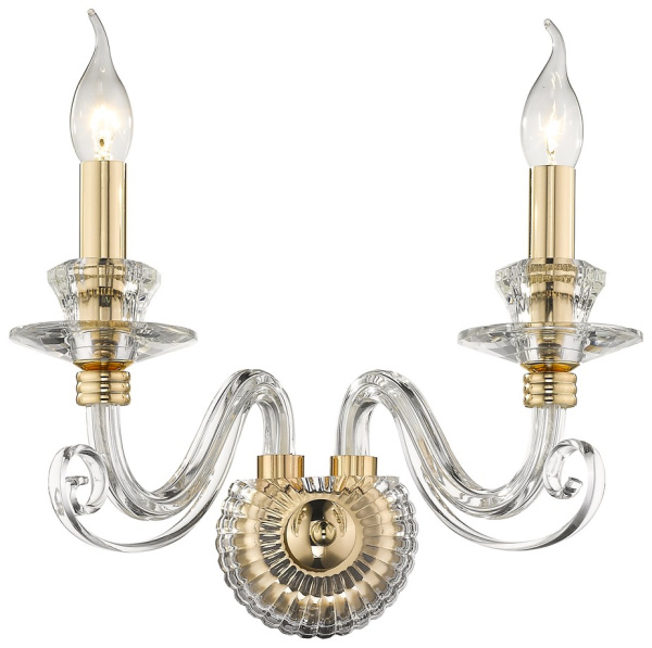 Wertmark WE170.02.301 Бра Золото, Прозрачный E14 2*40W