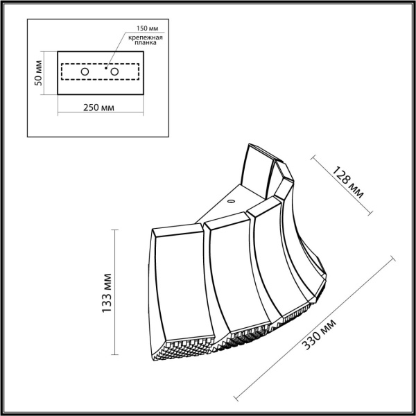 Купить Odeon Light 4994/12WL L-VISION ODL23 373 золотой/металл/акрил Бра LED 12W 3000K ASTURO