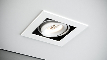 Quest Light Светильник встраиваемый поворотный, белый, LED 9w 3000K, BASIC 01 White