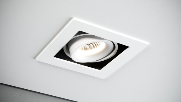 Quest Light Светильник встраиваемый поворотный, белый, LED 9w 3000K, BASIC 01 White