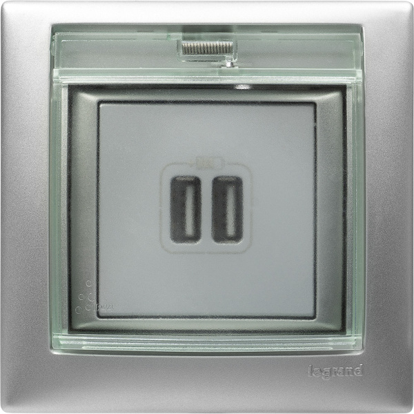 Купить Legrand Valena Алюминий Розетка 2-ая USB 770270