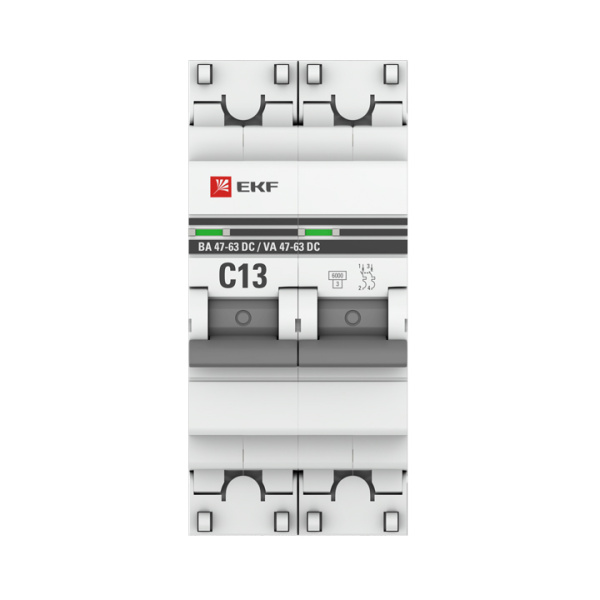 Купить EKF PROxima Автоматический выключатель 2P 13А (C) 6кА ВА 47-63 DC mcb4763-DC-2-13C-pro