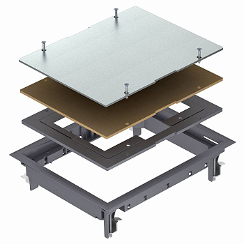 OBO Bettermann Лючок ревизионный ZES6-2 U (люк напольный съемный, полиамид, серый) 7406749