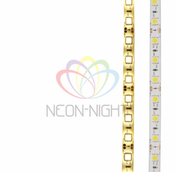 Купить LAMPER LED лента силикон, 10 мм, IP65, SMD 5050, 60 LED/m, 12 V, цвет свечения теплый белый 141-496