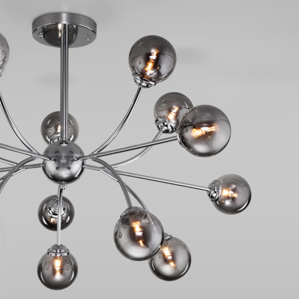 Купить Eurosvet Потолочная люстра со стеклянными плафонами 30180 хром a057483