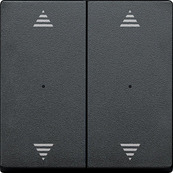 SE Merten KNX\EIB SM Антрацит Клавиша для модуля 2-кнопочного выключателя, с символами ВВ/ВН, 1/0 MTN625814