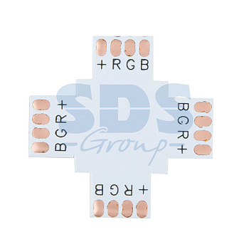 LAMPER Плата соединительная (X) для RGB светодиодных лент шириной 10 мм 144-129
