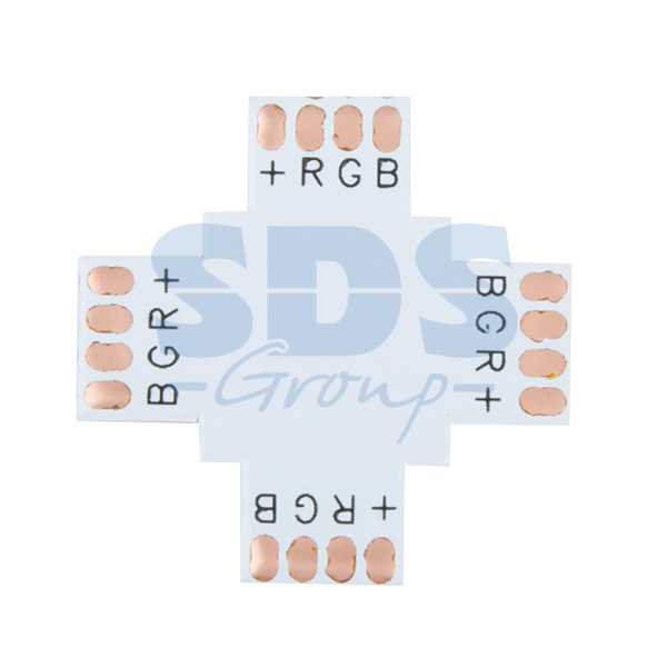 LAMPER Плата соединительная (X) для RGB светодиодных лент шириной 10 мм 144-129
