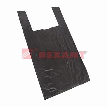 Пакет майка ПНД 30+16*60, 15мкм черная (100шт./уп) Rexant 61-0205