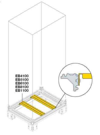 ABB Профиль поперечный Г=800мм для вертикальных стоек(2шт) EB8100