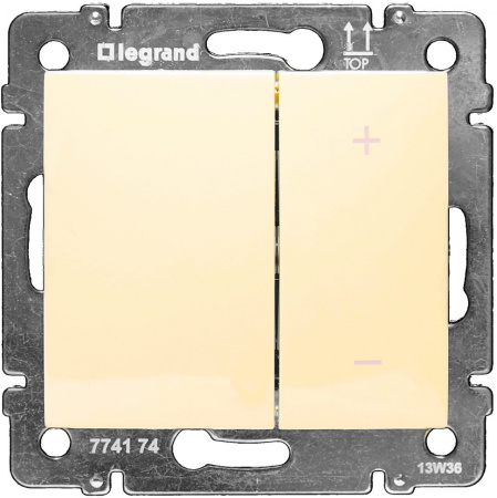 Legrand DIY Valena Крем Светорегулятор нажимной 40-600W для л/н и обмоточных т-ров 695629