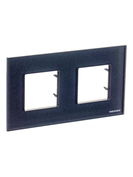 Купить ABB NIE Zenit Стекло графит Рамка 2-я 2+2 мод 2CLA227200N3801