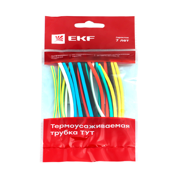Купить EKF PROxima Термоусаживаемая трубка ТУТ нг 4/2 набор:7 цветов по 3шт. 100мм.