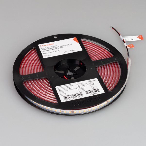 Купить Arlight Лента герметичная RTW-PR-A128-10mm 24V Warm3000 (9.6 W/m, IP66, 2835, 5m) (9.6 Вт/м, IP66) 038739