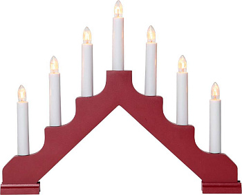 Eglo 286-15-1 Светильник ADA, 7X3W, (E10) 220V, 37,5х30 см, дерево, красный, пластик, белый