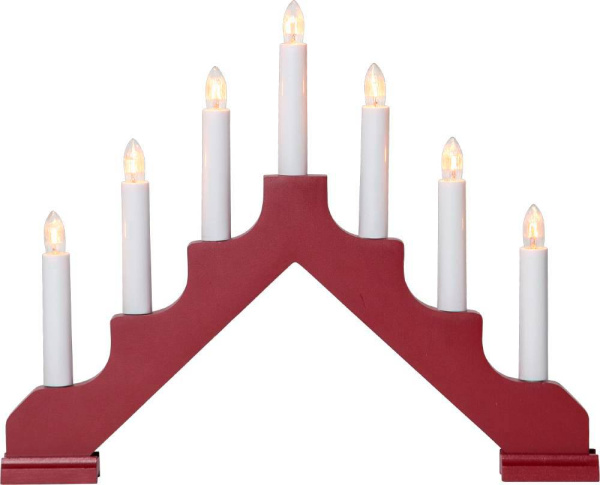 Eglo 286-15-1 Светильник ADA, 7X3W, (E10) 220V, 37,5х30 см, дерево, красный, пластик, белый