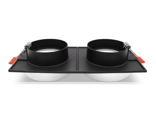 Купить Ambrella Встраиваемый точечный светильник с акрилом TN1319/2 SBK/FR черный песок/белый матовый GU5.3 182*92*45