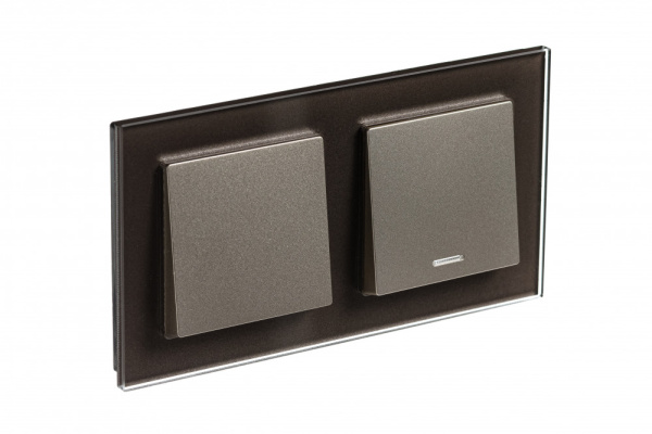 Systeme Electric AtlasDesign Nature Стекло мокко Рамка 2-ая