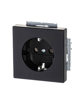 ABB BJE Solo/Future Черный бархат Розетка с/з 2CKA002011A6211