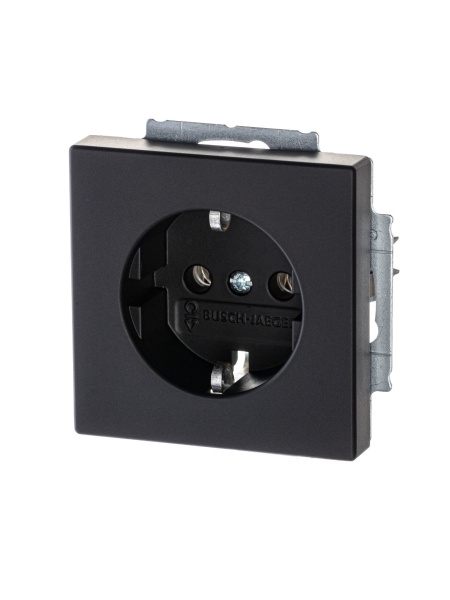 ABB BJE Solo/Future Черный бархат Розетка с/з 2CKA002011A6211