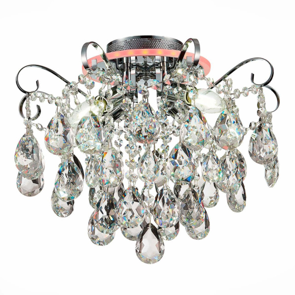 Evoluce SLE160002-04 Светильник потолочный Хром/Прозрачный E14, LED 4+1*40/5(подсветка)W Купить Evoluce SLE160002-04 Светильник потолочный Хром/Прозрачный E14, LED 4+1*40/5(подсветка)W