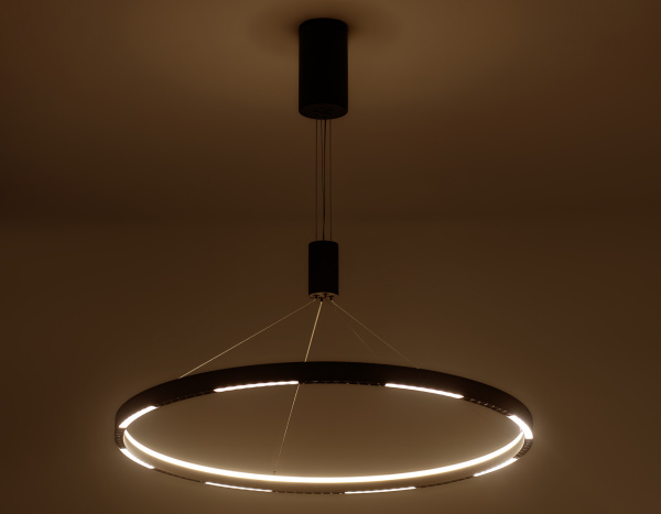 Купить Ambrella Светильник подвесной светодиодный FL5856 BK черный 40W 3000K/4200K/6400K D800*860 (без ПДУ)