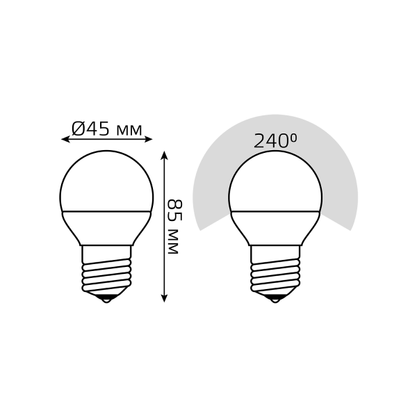 Купить Gauss Лампа Elementary Шар 12W 950lm 6500K Е27 LED 53232