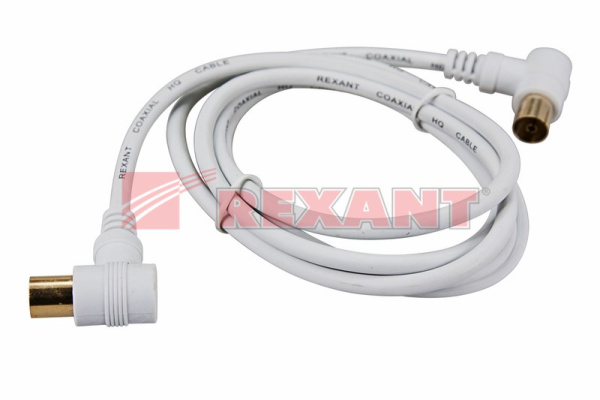 Купить Шнур TV шт - TV гн 3М Угловой Белый Rexant 18-0024