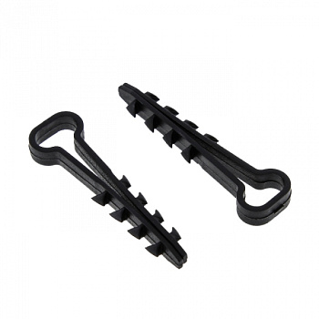 EKF PROxima Дюбель-хомут (6х12 мм) для плоского кабеля черный (50 шт.)