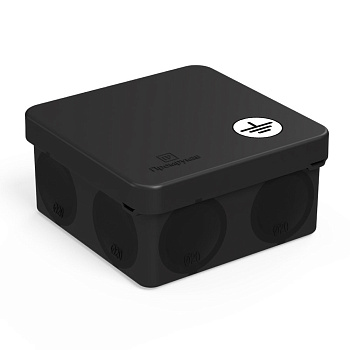 Промрукав Коробка уравнивания потенциалов (КУП) 60-0210-9005-У для прямого монтажа двухкомпонентная безгалогенная (HF) черная 80х80х40 (132шт/кор)