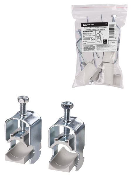 TDM Зажим кабельный для С-профиля, диаметр кабеля 6-12 мм SQ0804-0040